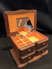 Holz Schmuckschatulle Leuchtschaden Braun Rustikal Vintage Schön