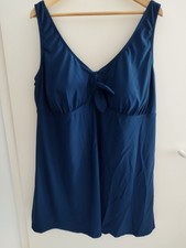 Badeanzug Badekleid Gr. 56 blau mit Short Einteiler große Cups
