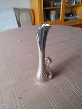 Vase Solifleurvase versilbert ?, Mid Century, Vintage, schmal