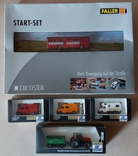 FALLER CAR SYSTEM START-SET und 4 Fahrzeuge, gebraucht in OVP