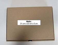 Faltkarton 31x22x5 cm, Flach Pack, Restbestand, 1 Palette=2.200 Stück