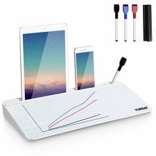 Schreibtisch Whiteboard Glas mit 3 Stifte, Memoboard klein Schreibtafel Tastatur