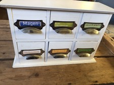 teeschrank Schränkchen aus Holz Vintage Regal Apothekerschrank