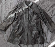 Damen Jacke Mantel Echtleder Leder Größe M Wintermantel Vintage Boho 60s Jacke