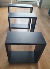 3er Set Wandregal - Hängeregal - Würfel - schwarz - NEU