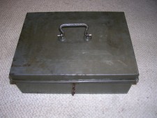 Blechkasse,um 1900,Zahlmeister,Militär?,Biwakkasse,mit Einlage für Kleingeld u.M