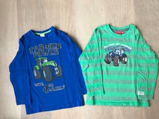 Langarmshirts, 2er Set, Jungs, Gr. 104/110, Salt & Pepper, s.Oliver, Traktor