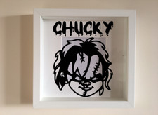 Box Rahmen Vinyl Aufkleber Aufkleber Wandkunst Zitat Chucky Film Kinderspiel