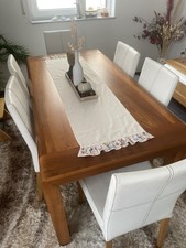 CLASSI Walnuss Esszimmertisch ausziehbar mit 6 Stühlen 170x90 und 214x90