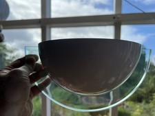 Wandlampe halbrund, mit transparenter Glaseinfassung 