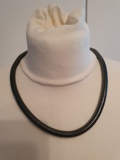 Anthrazit Farbige Metall Modeschmuck Kette Schlauch