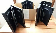 4 x 5-Fach DVD-Leerhüllen Schwarz-Transparent / Nimmt wenig Platz weg