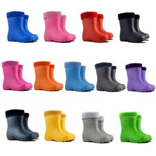 SUPERLEICHTE EVA Kinder Gummistiefel Regenstiefel gefüttert Thermostiefel 050