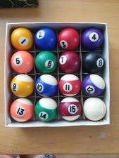 Vintage Billiard's Pool Ball Set in Box Billardskugel    