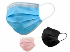 Medizinische OP Maske Typ IIR Einweg Mundschutz 3lg schwarz blau 