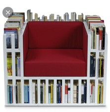 Bibliochaise Chair, Bücher, Sessel, Stuhl, Lesen, für über 100 Bücher 