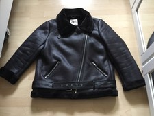 Zara- tolle schwarze Jacke im Bikerstil- Wildleder/ Lederoptik - Gr. XL
