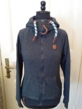 Nakeatano+Zip Hoodie+Kapuzenjacke+Gr.M+Grau+Kapuze+Logo`s++++++