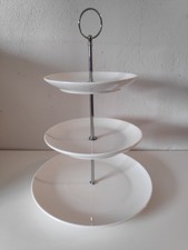 ERNESTO | Etagere Etagerie | Servierplatte Etagenständer 3 Etagen Weiss Elegant