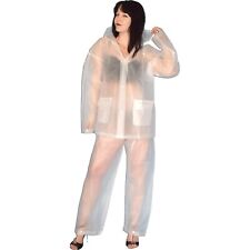 milchig weicher VINYL Regenanzug* L-XL * Regenhose + Regenjacke* Plastik PVC