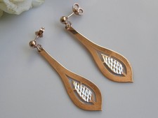 Designer Ohrringe Ohrstecker 925°Silber vergoldet um 1970 O6