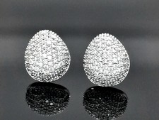 *SCHMUCKJAGD* OHRSTECKER SILBERFARBEN RHODINIERT MIT ZIRKONIA