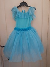 1. Position Mädchen Tanzkostüm/Tutu. Kind XX-Groß. ?Solo. Blauer Glitzerrock