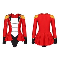 Damen Zirkusdirektorin Kostüm Zirkus Bodysuit Uniform Fasching Karneval Party