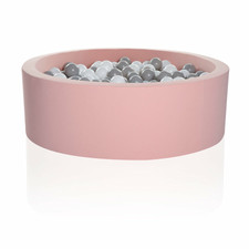 KIDKII Bällebad Spielbecken Ballpool Trockenpool Kugelbad 90x30cm Cotton altrosa