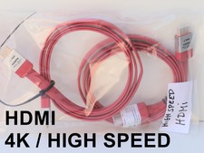 2x High Speed HDMI Kabel Rot für 4K Video 1,5 Meter lang