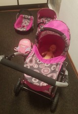 Bayer Chic 2000 Kombi YOLO Puppenwagen - Rosa / Grau