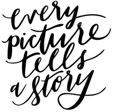 Vinyl Wandkunst Zitat Jedes Bild erzählt eine Geschichte