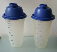 2x Tupper Mix Fix Shake It Messbecher mit Schütte Schüttelbecher Tupperware