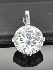 *SCHMUCKJAGD* CLIP-ANHÄNGER 925/- SILBER RHODINIERT MIT ZIRKONIA