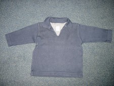 Petit Bateau wunderschöner dunkelblauer Pullover Feinripp 81 cm Gr 80