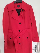 Marks and Spencer roter Trenchcoat mit Gürtel Größe 14