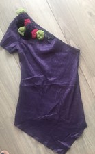 Tunika Longshirt Bluse gr.XS Lila Violett Oneshoulder