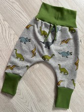 ♥ Warme Baby Pumphose aus Alpenfleece ♥ Gr. 68 / 74 Handmade *Dinos*