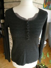 Hübsches Shirt  Gr. S - schwarz-grau-geringelt MAIL - kaum getragen