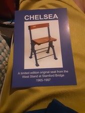 Chelsea FC WEST STANDSITZ 1965-1997 DOPPELSEITIGER FLYER/POSTKARTE