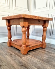 Retro Vintage gedreht Land klobig Kiefer Massivholz Couchtisch - Shabby Chic