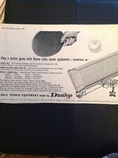 L1-6 Anzeige 1959 BARMA Tischtennis Ausrüstung von Dunlop