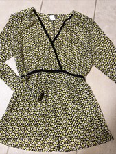 mandarin bluse schlupfbluse gr. 36 grün weiß schwarz