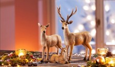 Deko REH HIRSCH & KITZ Gartendekoration Rentier Weihnachtsdeko Waldtiere NEU