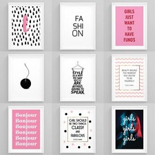 Mode Drucke gerahmt Salon Wandbild feministische Poster weibliche Schlafzimmer Dekor Kunst