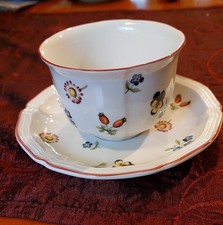 Villeroy Boch Petite Fleur, 2 Teetassen + 3 Unterteller