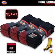 15 Paar DICKIES CUSHIONED CREW Work Arbeitssocken Business Socken Strümpfe Socks