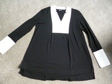 Me + EM schwarz/weiß Smoking BIB Bluse/Top, 10,