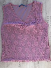 Shirt Rosa 38 Spitzen Tanz Rot Edel Gala Damen Bluse Top  Wie neu