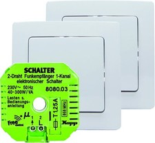 Kopp Funkschalter Wandschalter Funk Taster Set Wechselschalter Free Control 230V